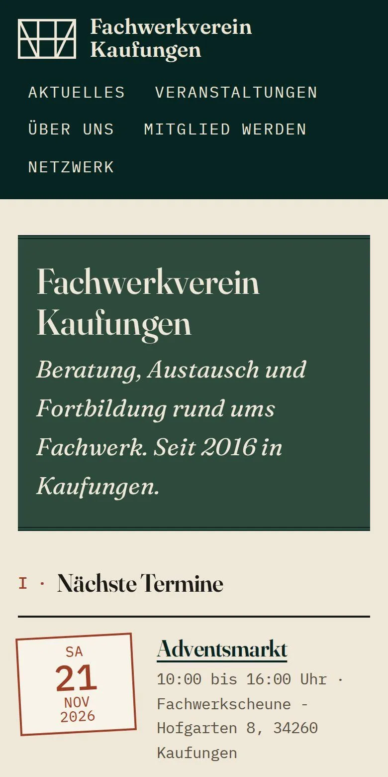 Unsere neue Webseite
